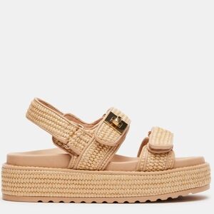 Steve Madden Woven Platform Sandal - Tan